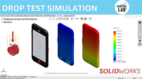 drop test solidwork|drop test setup.